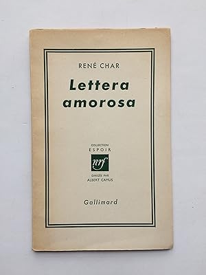 Lettera Amorosa [ ENVOI de l' Auteur sur S.P. ]