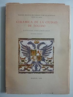 Imagen del vendedor de CERAMICA DE LA CIUDAD DE TOLEDO Estudios Preliminares. Segunda Edicion a la venta por Historia, Regnum et Nobilia