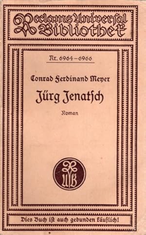 Bild des Verkufers fr Jrg Jenatsch . Roman zum Verkauf von Antiquariat Jterbook, Inh. H. Schulze