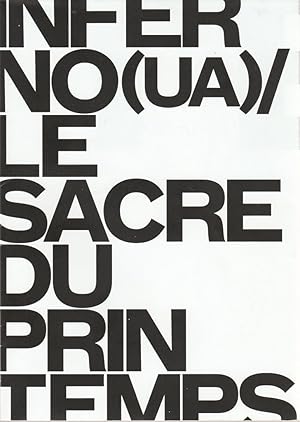 Imagen del vendedor de Programmheft INFERNO / LE SACRE DU PRINTEMPS BALLETT von Michal Sedlacek und Ralf Rossa Premiere 6. April 2018 Oper Halle Spielzeit 2017 / 2018 a la venta por Programmhefte24 Schauspiel und Musiktheater der letzten 150 Jahre