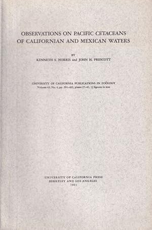 Seller image for Observations on Pacific Cetaceans of Californian and Mexican Waters for sale by Clivia Mueller