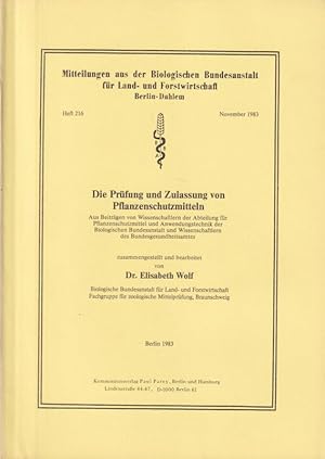 Bild des Verkufers fr Die Prfung und Zulassung von Pflanzenschutzmitteln zum Verkauf von Clivia Mueller