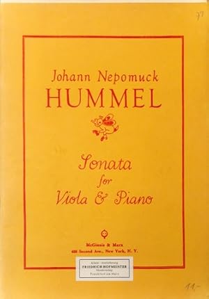 Seller image for Sonata for viola and piano. Edited by Louise Rood for sale by Paul van Kuik Antiquarian Music