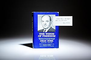 Bild des Verkufers fr The Winds of Freedom; Selections from the Speeches and Statements of Secretary of State Dean Rusk. January 1961-August 1962. Edited and with an Introduction by Ernest K. Lindley, Special Assistant to the Secretary zum Verkauf von The First Edition Rare Books, LLC