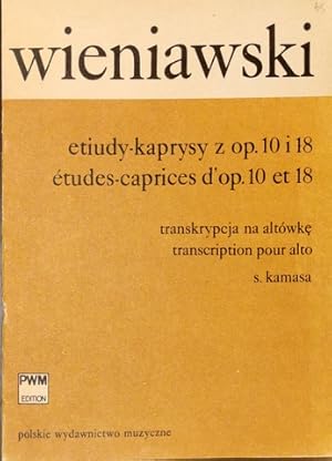 Bild des Verkufers fr Etudes-caprices d`op. 10 et 18 pour alto (Stefan Kamasa) zum Verkauf von Paul van Kuik Antiquarian Music