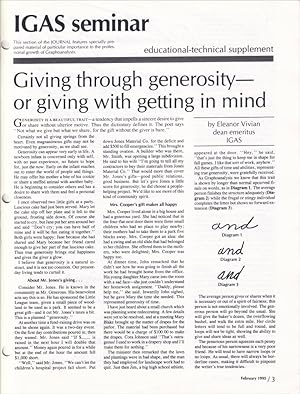 Immagine del venditore per Journal of Graphoanalysis IGAS seminar Supplement February 1995 venduto da Craig Stark