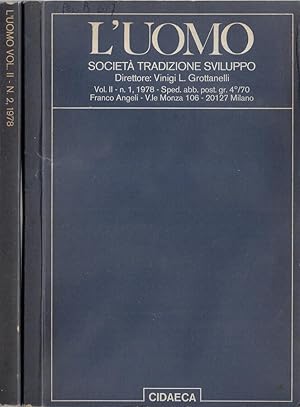 Bild des Verkufers fr L'uomo Vol. II N. 1, 2 1978 Societ tradizione sviluppo zum Verkauf von Biblioteca di Babele