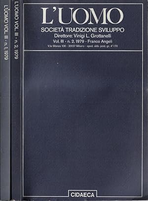 Bild des Verkufers fr L'uomo Vol. III N. 1, 2 1979 Societ tradizione sviluppo zum Verkauf von Biblioteca di Babele