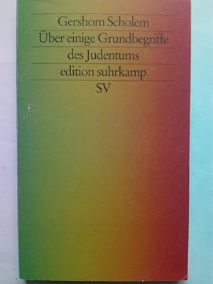 Bild des Verkufers fr ber einige Grundbegriffe des Judentums zum Verkauf von Versandantiquariat Jena