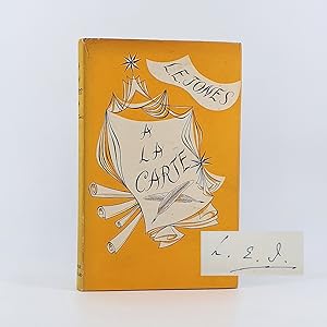Immagine del venditore per A La Carte [INSCRIBED] venduto da Beaux Books, ABA, ILAB