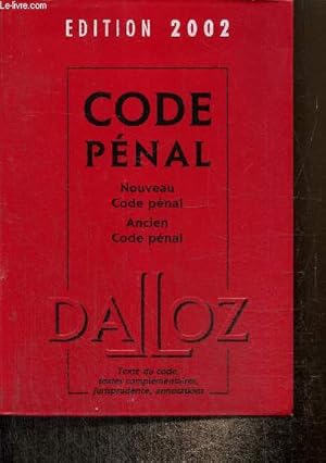 Immagine del venditore per Code pnal - Nouveau code pnal, ancien code pnal venduto da Le-Livre