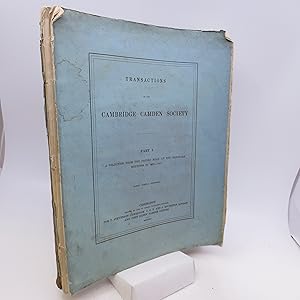 Seller image for Transactions of the Cambridge Camden Society - Part I, Part III for sale by Shelley and Son Books (IOBA)