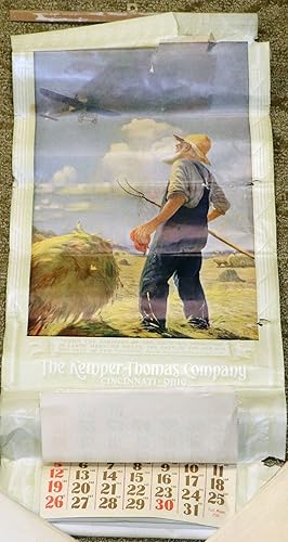 Bild des Verkufers fr Farmer's Wall Calendar; "Upon the Farmers of This Country, Therefore, in Lage Measure Rests the Fate of the War and the Fate of the Nations", April 5th, 1917 zum Verkauf von Evening Star Books, ABAA/ILAB