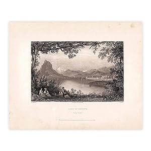 Lake of Lugano - Canton Tessin (Folio 25x21cm)