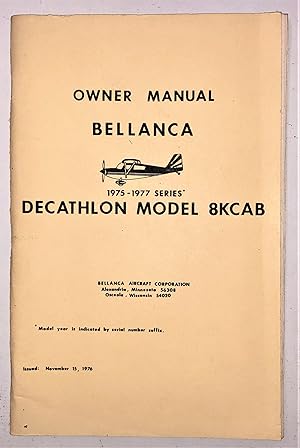 Bellanca 1975-1977 Series Decathlon Model 8KCAB Owner Manual