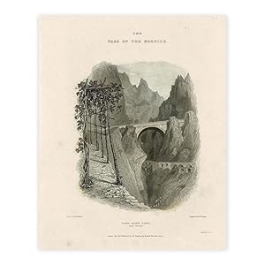 The pass of the cornice, Pont Saint Louis near Menton (Folio 29 x 23,5 cm )