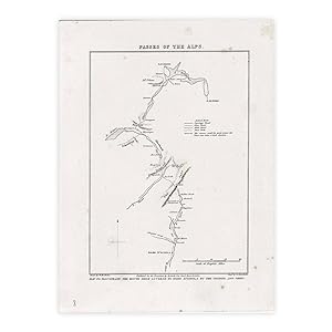 Passes of the Alps - Map to illustrate the route from Lucerne to Domo D'Ossola by the Grimsel and...