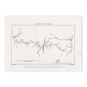 Passes of the Alps - map to illustrate the route from Turin to Grenoble by the Monte Genevre - Fo...