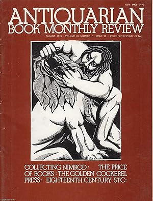Imagen del vendedor de Collecting Nimrod, C.J. Apperley. An original article contained in a complete monthly issue of the Antiquarian Book Monthly Review (ABMR). Published by ABMR Publications 1976. a la venta por Cosmo Books