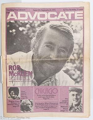 Imagen del vendedor de The Advocate: touching your lifestyle; #198, September 8, 1976 in two sections: Rod McKuen a la venta por Bolerium Books Inc.