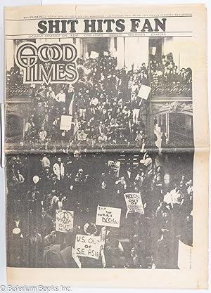 Image du vendeur pour Good Times: vol. 3, #19, May 8, 1970: Shit Hits Fan: exclusive coverage on Kent, Civic Center, Berkeley, New Haven, Stanford mis en vente par Bolerium Books Inc.