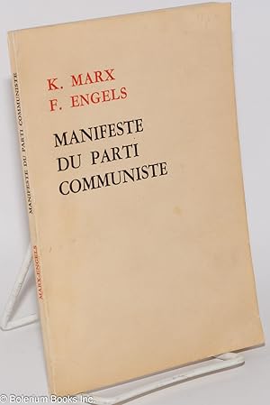 Seller image for Manifeste du Parti Communiste for sale by Bolerium Books Inc.