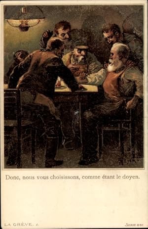 Künstler Litho Heyer, La Greve 1, Donc, nous vous choissons, comme etant le doyen