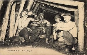 Image du vendeur pour Ansichtskarte / Postkarte Dans la Mine, le Briquet, Bergleute im Stollen mis en vente par akpool GmbH