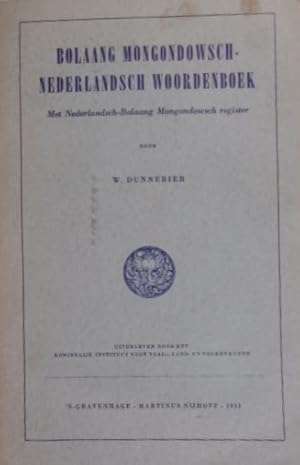 Seller image for Bolaang Mongondowsch-Nederlandsch woordenboek. Met Nederlandsch-Bolaang Mongondowsch register. for sale by Gert Jan Bestebreurtje Rare Books (ILAB)