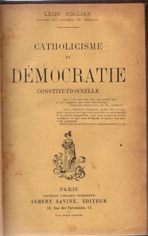 Bild des Verkufers fr Catholicisme et dmocratie constitutionnelle . zum Verkauf von Librera Astarloa