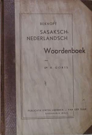 Beknopt Sasaksch-Nederlands woordenboek.