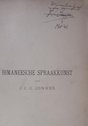 Seller image for Bimaneesche spraakkunst. for sale by Gert Jan Bestebreurtje Rare Books (ILAB)