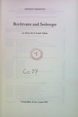 Bild des Verkufers fr Beichtvater und Seelsorger. zum Verkauf von books4less (Versandantiquariat Petra Gros GmbH & Co. KG)