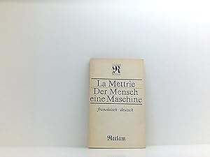 Bild des Verkufers fr Der Mensch eine Maschine. Franzsisch und deutsch. zum Verkauf von Book Broker