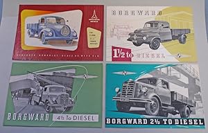 Drei Reklame-Prospekte Borgward 1,5 / 2,5 / 4,5 Tonnen, Diesel-Lastwagen und ein Reklame-Prospekt...