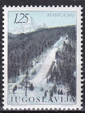 Skiflug WM 1972 Planica / Briefmarke Jugoslawien Nr. 1450**