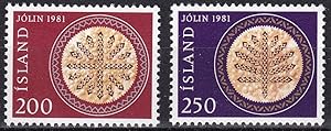 Weihnachten 1981 / Briefmarken Island Nr.574-575**