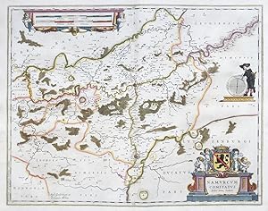 Bild des Verkufers fr Namurcum Comitatus" - Namur Dinant Belgique Belgium Belgien carte gravure zum Verkauf von Antiquariat Steffen Vlkel GmbH