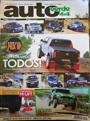 AUTO VERDE 4X4. Nº 283 FEBRERO 2013. ¡LOS PROBAMOS TODOS! Y ADEMAS TOYOTA HILUX PLAZA COMPETICION.