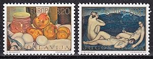 Europa CEPT 1975 Gemälde / Briefmarken Jugoslawien Nr. 1598-1599**