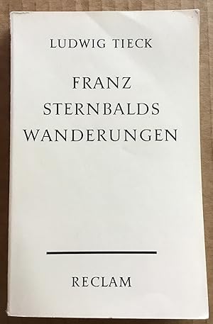 Bild des Verkufers fr Franz Sternbalds Wanderungen : Studienausgbe. zum Verkauf von Antiquariat Peda