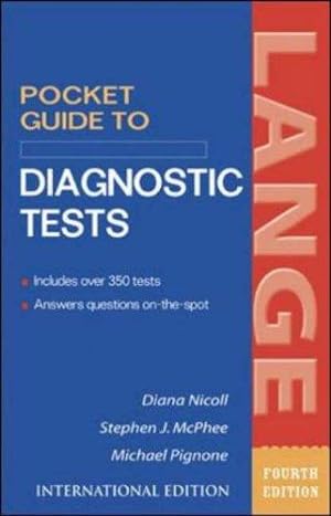 Bild des Verkufers fr Pocket Guide to Diagnostic Tests zum Verkauf von WeBuyBooks