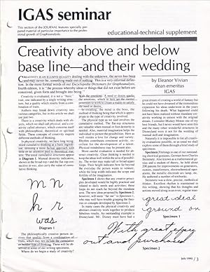 Immagine del venditore per Journal of Graphoanalysis IGAS seminar Supplement July 1995 venduto da Craig Stark