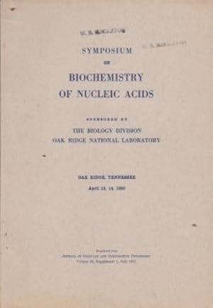 Bild des Verkufers fr Symposium on Biochemistry of Nucleic Acids zum Verkauf von Robinson Street Books, IOBA