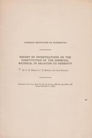 Imagen del vendedor de Report of Investigations on the Constitution of the Germinal Material in Relation to Heredity a la venta por Robinson Street Books, IOBA