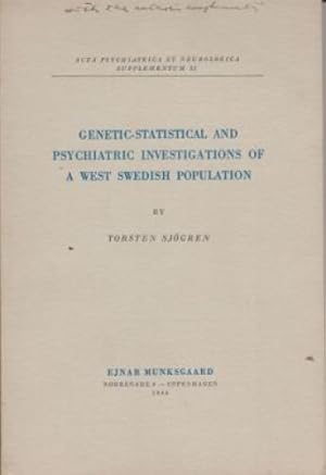 Imagen del vendedor de Genetic Statistical and Psychiatric Investigation of a West Swedish Population a la venta por Robinson Street Books, IOBA