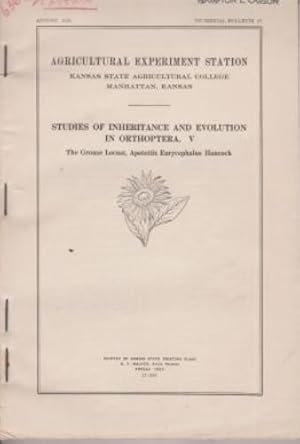 Seller image for Studies of Inheritance and Evolution in Orthoptera for sale by Robinson Street Books, IOBA