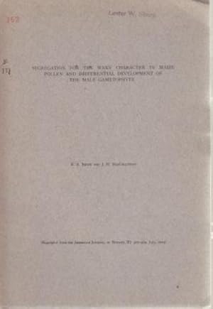 Imagen del vendedor de Segregation for the waxy Character in Maize pollen and Differential Development of the Male Game Tophyte a la venta por Robinson Street Books, IOBA