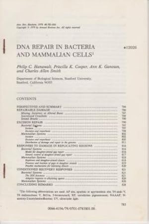 Bild des Verkufers fr DNA Repair in Bacteria and Mammalian Cells zum Verkauf von Robinson Street Books, IOBA