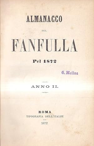 Almanacco del Fanfulla pel 1872. Anno II
